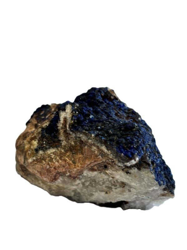 Natural azurite malachite freeform specimen 3 sians emporium Raw azurite and malachite freeform mineral specimen with deep blue crystalline crust on natural matrix